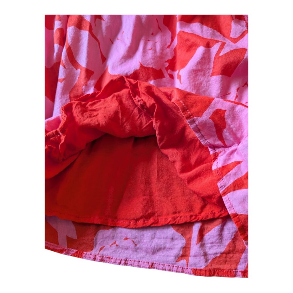 VINEYARD VINES | Tropical Floral Sleeveless Jumpsuit | Cuckoo Red Pink | Size 8 - Picture 10 of 14